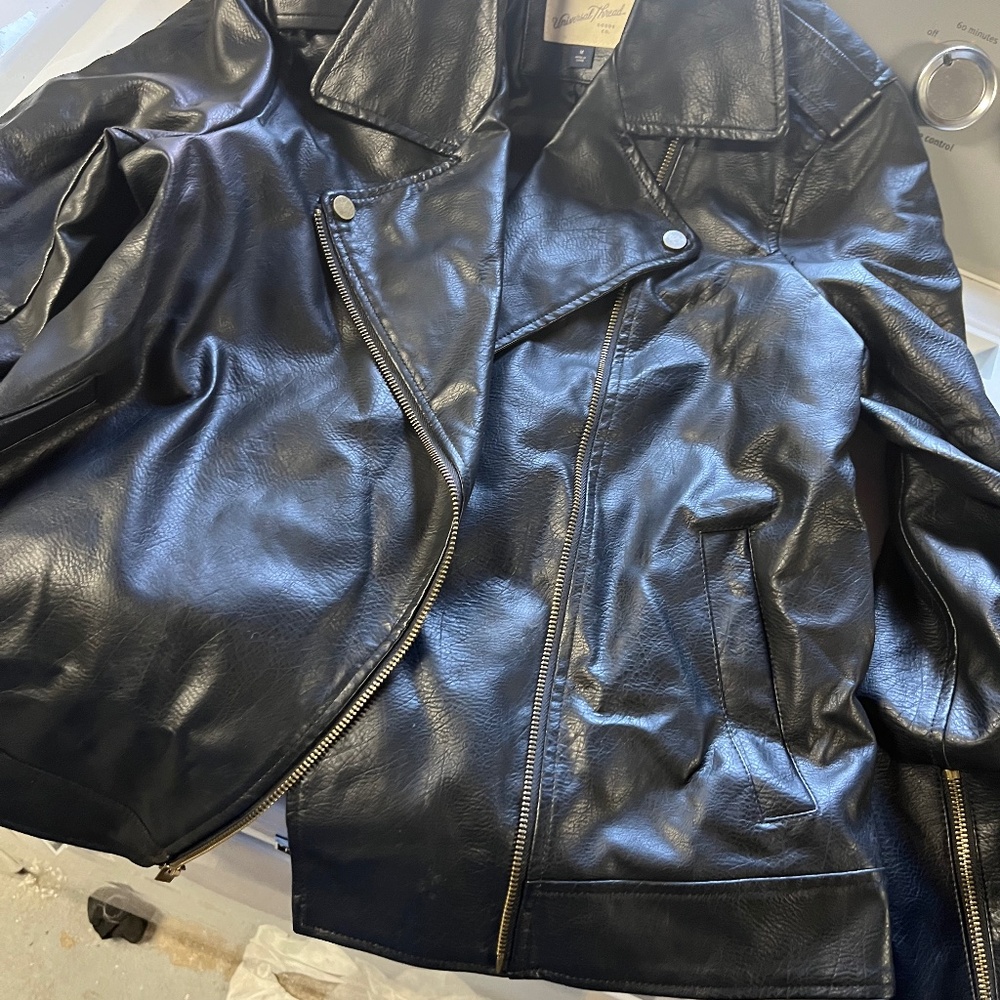 Universal thread faux leather jacket